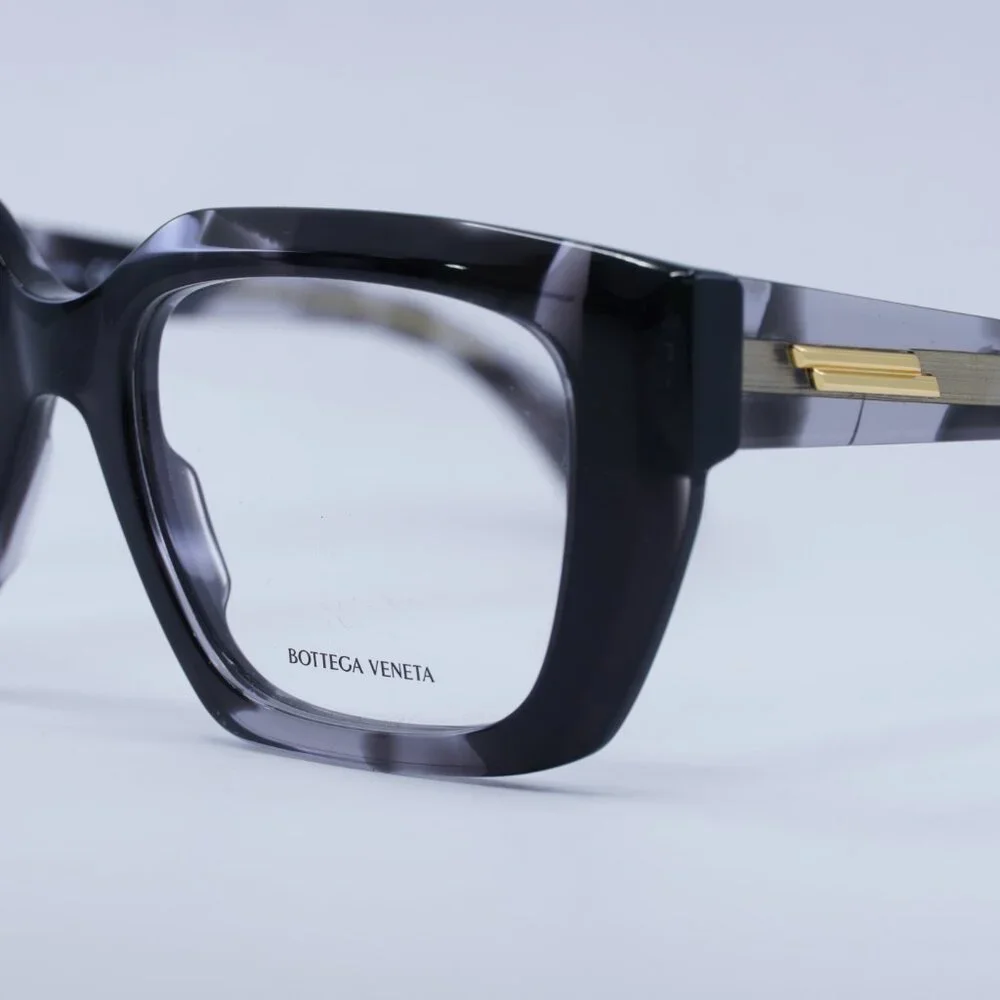 🕶️ New Bottega Veneta BV1032O 008 Eyeglasses - Transparent and Black Havana